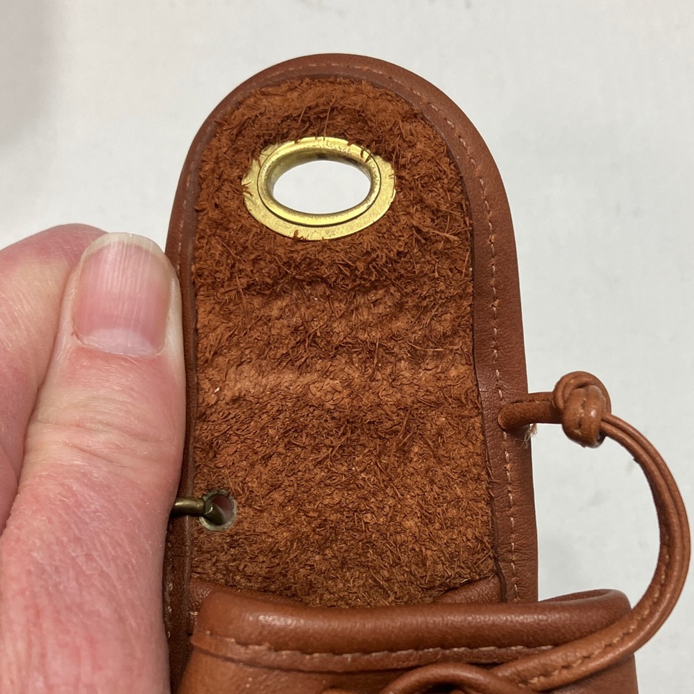 Coach Vintage Mini Backpack Charm Tan Leather Keychain Holder 7253 - Picture 4 of 11